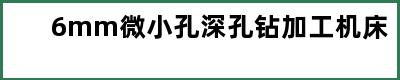 6mm微小孔深孔钻加工机床