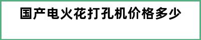 国产电火花打孔机价格多少