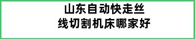 山东自动快走丝线切割机床哪家好