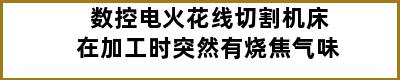 数控电火花线切割机床在加工时突然有烧焦气味