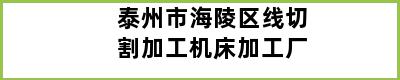 泰州市海陵区线切割加工机床加工厂