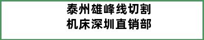 泰州雄峰线切割机床深圳直销部