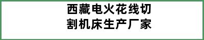 西藏电火花线切割机床生产厂家