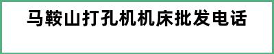 马鞍山打孔机机床批发电话